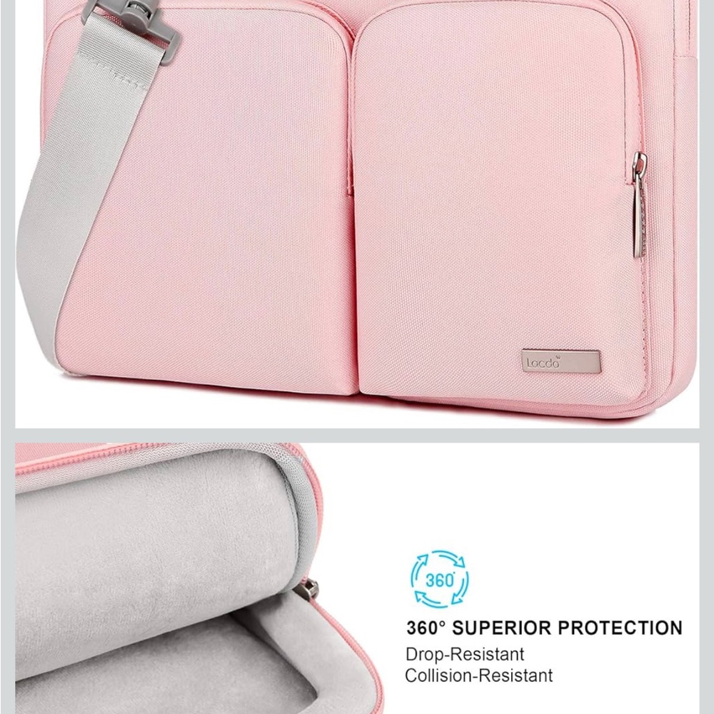 Pink Laptop Shoulder Bag